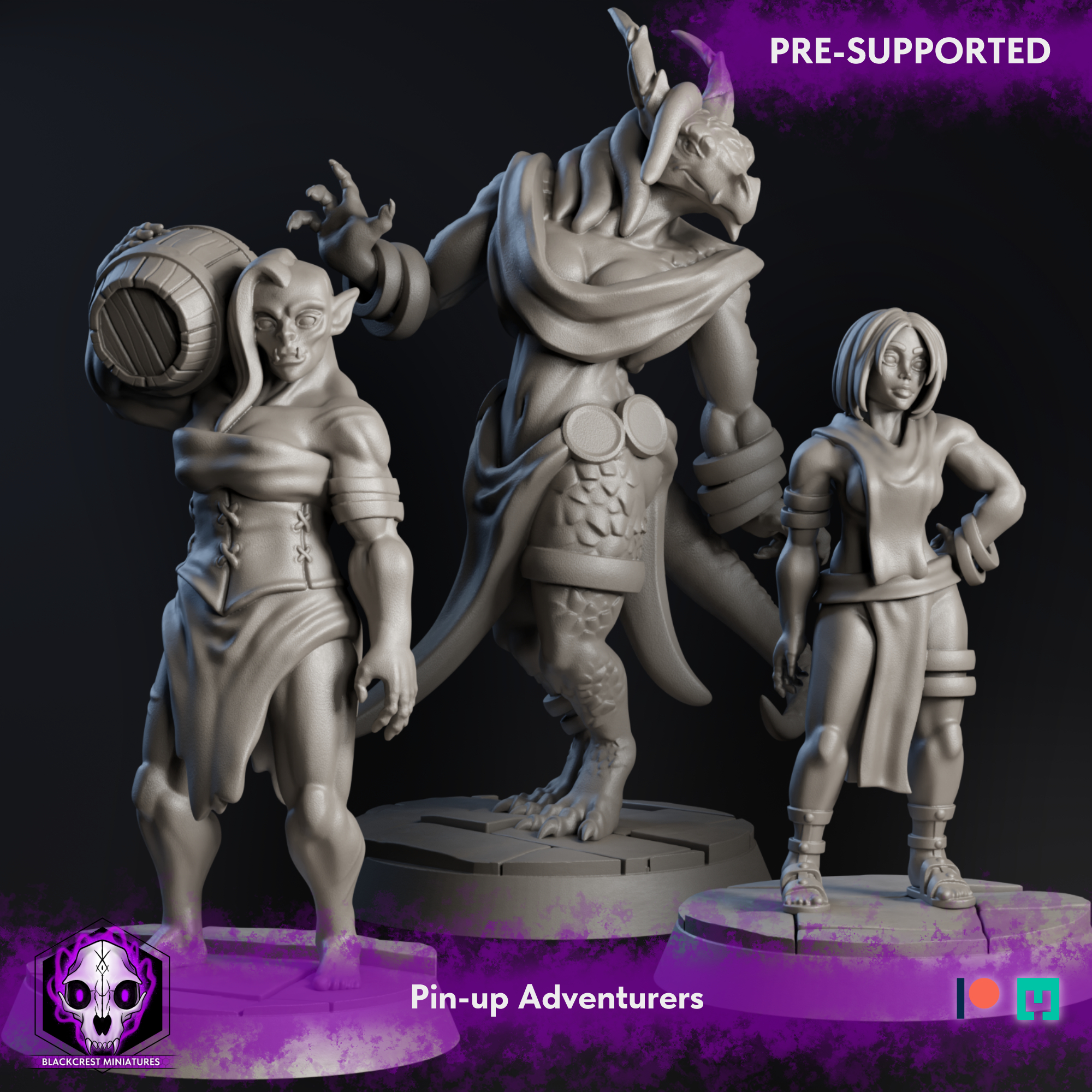 Caelitum Adventurers - Pin-up Adventurers (3 Models)